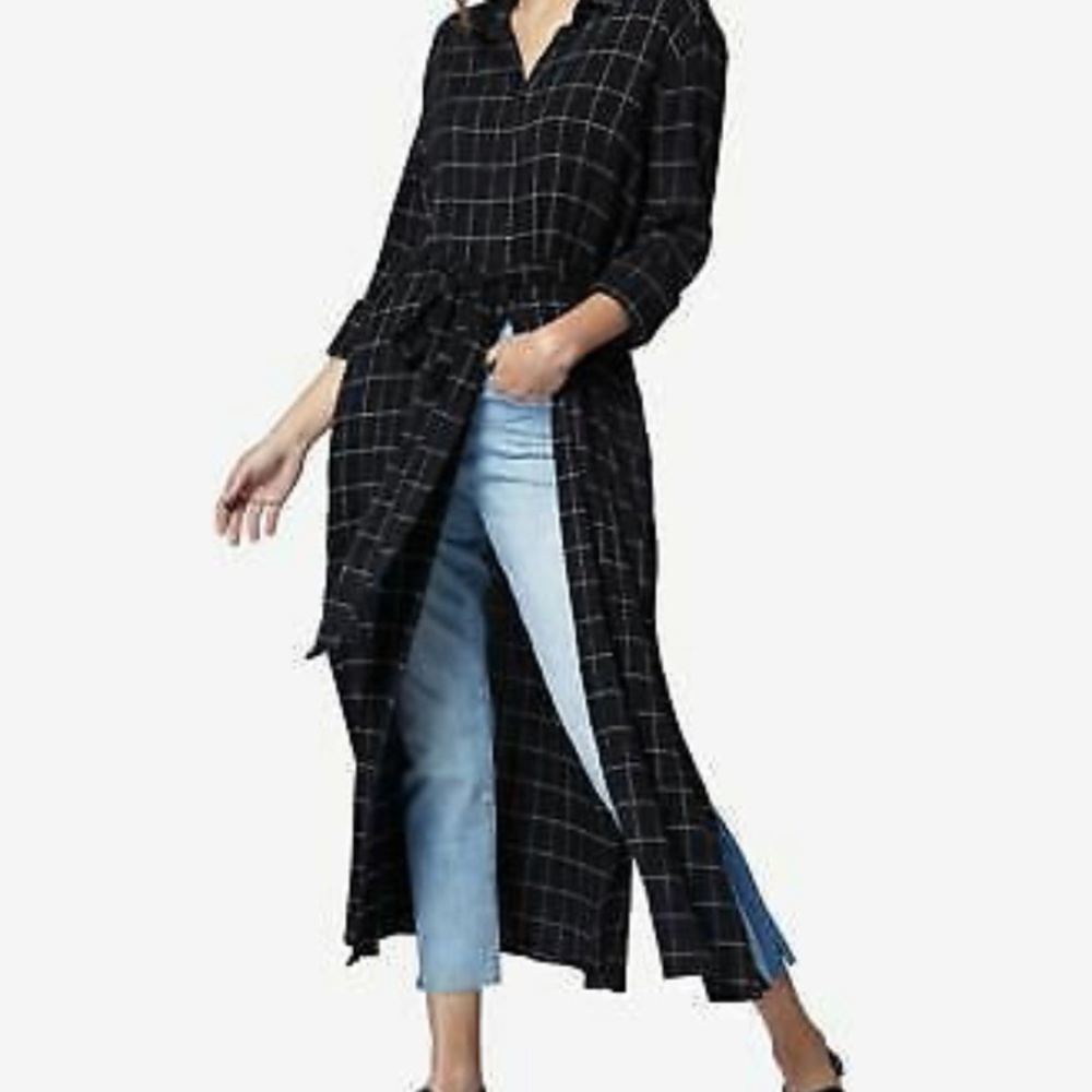 Sanctuary Windowpane Maxi Shirtdress